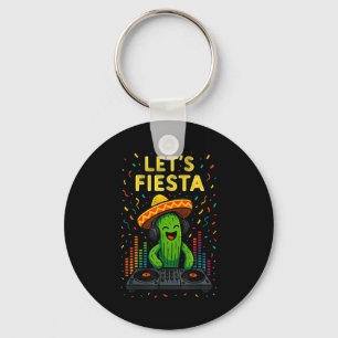 Porte-clés Cinq mai fête mexicaine cactus drôle de letsCinco