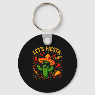 Porte-clés Cinq mai party mexicain cactus drôle letsCinco