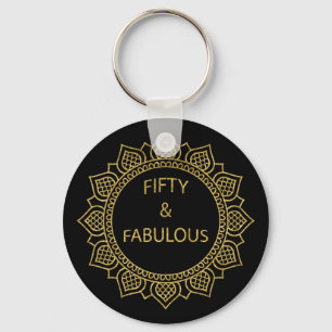 Porte-clés Cinquante et fabuleux fête d'anniversaire