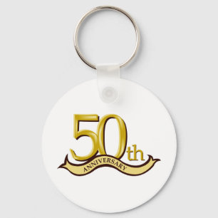 Porte-clés Cinquantième cadeau personnalisé d'anniversaire