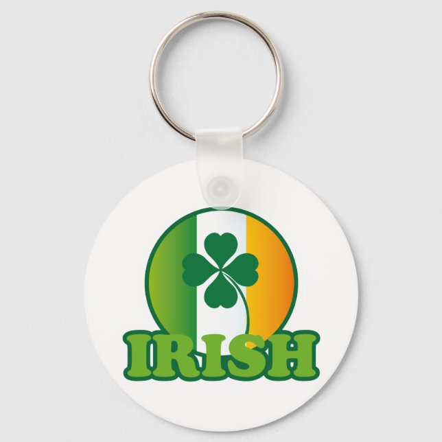 Porte-clés Circle Irish Flag St. Patrick's Design (Recto)