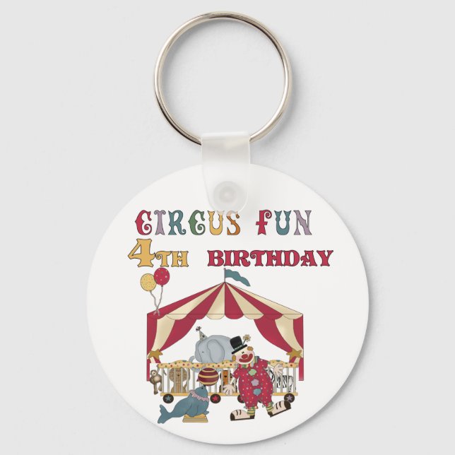Porte-clés Cirque 4e Anniversaire Tshirts et cadeaux (Recto)