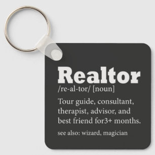 Porte-clés Citation amusante de l'agent immobilier Realtor