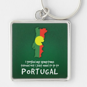 Porte-clés Citation Amusante Je Googlais Mes Symptômes Portug