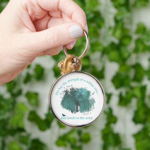 Porte-clés Citation Arbre de Saule Force Inspirante