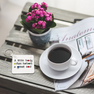 Porte-clés Citation blanc noir couleur lettre grand âme