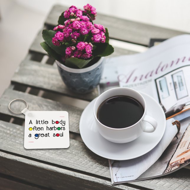 Porte-clés Citation blanc noir couleur lettre grand âme (Créateur téléchargé)