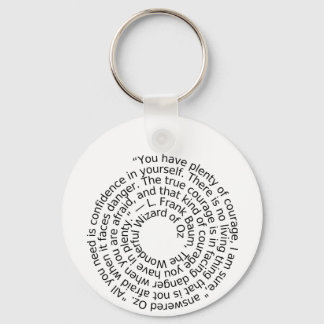 Porte-clés citation courage du Magicien d'Oz