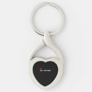 Porte-clés Citation d'amour minimaliste Je t'aime plus