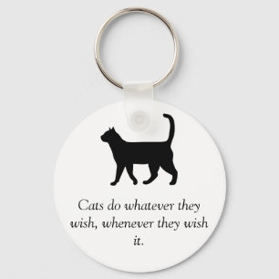 Porte-clés Citation de chat du secret du propriétaire terrie