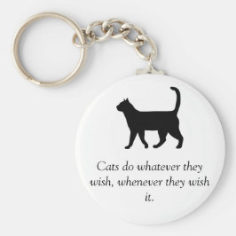 Porte-clés Citation de chat tirée du Secret du propriétaire f