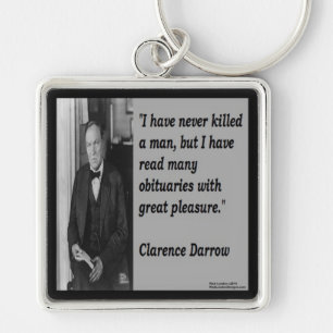 Porte-clés Citation de Clarence Darrow et de nécrologie