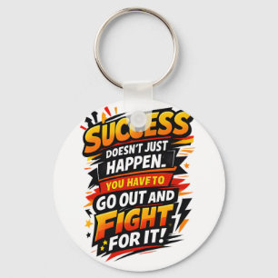 Porte-clés Citation de Combattant du Succès