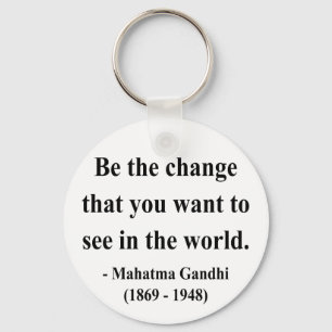 Porte-clés Citation de Gandhi 1a