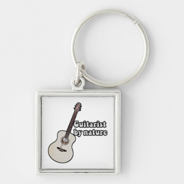 Porte-clés citation de guitare motivante pour guitaristes (Devant)
