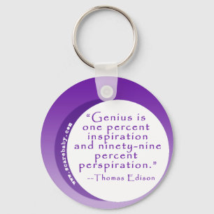 Porte-clés Citation de inspiration de génie pour la