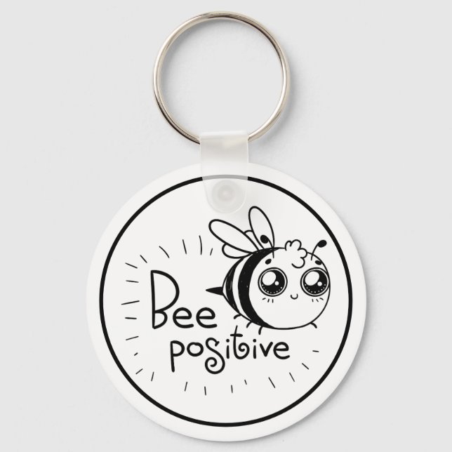 Porte-clés Citation de l'illustration de l'abeille de Chibi (Recto)