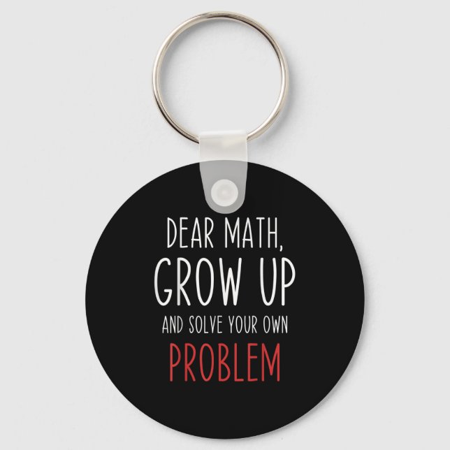 Porte-clés Citation de maths drôle Cher professeur de maths M (Recto)