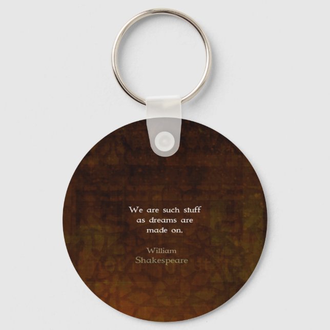 Porte-clés Citation de rêve inspirationnel William Shakespear (Recto)