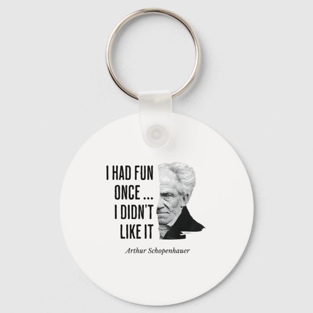 Porte-clés Citation de Schopenhauer Déclaration drôle de phil (Recto)