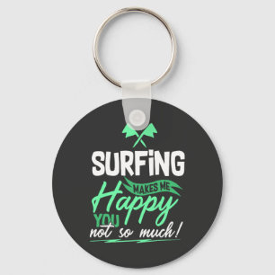 Porte-clés Citation de surf drôle 