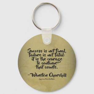Porte-clés Citation de Winston Churchill ; Succès