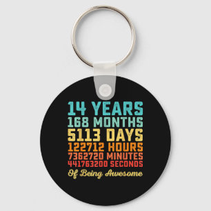Porte-clés Citation drôle d'anniversaire 14 ans B-Day Math