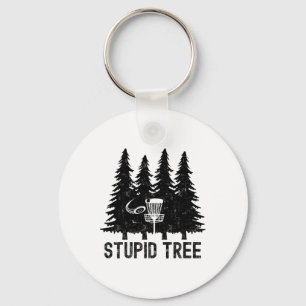 Porte-clés Citation drôle de joueur de golf à disque d'arbre