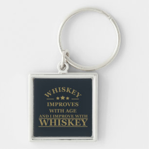 Porte-clés citation drôle de whiskey