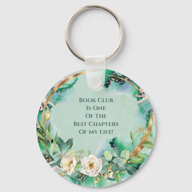 Porte-clés Citation du chapitre White Rose Book Club (Recto)
