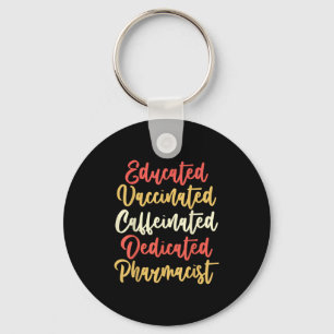 Porte-clés Citation graphique Vintage Vaccinée