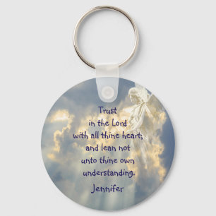 Porte-clés Citation Inspirante de Ange Personnalisé Confiance