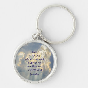 Porte-clés Citation Inspirante de Ange Personnalisé Confiance