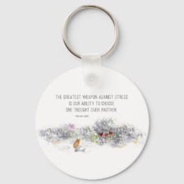 Porte-clés Citation inspirée sur le stress