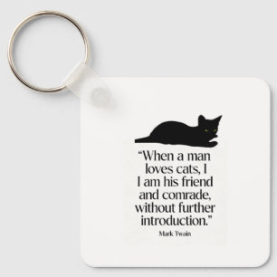 Porte-clés citation Mark Twain Chat