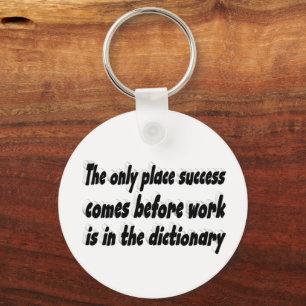 Porte-clés Citation motivationnelle du travail de réussite