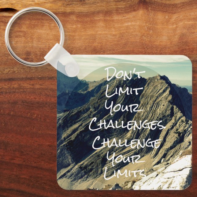Porte-clés Citation Motivationnelle : Remettez vos limites (Recto)