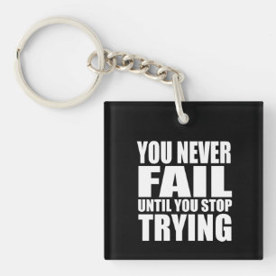Porte-clés Citation motivationnelle réussie