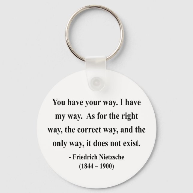 Porte-clés Citation Nietzsche 1a (Recto)