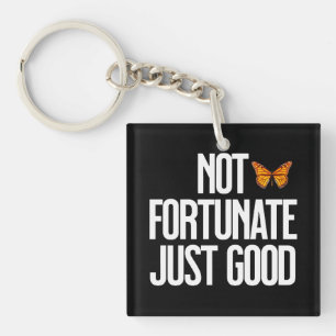 Porte-clés Citation Papillon Monarch 'Pas De Chance, Simpleme
