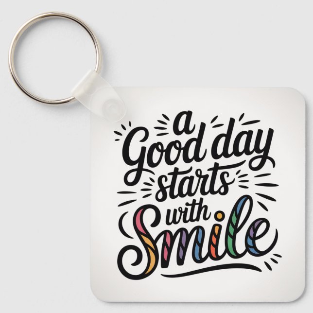 Porte-clés Citation positive  (Recto)