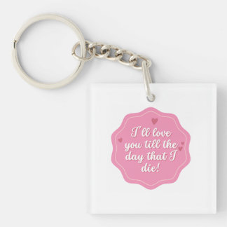 Porte-clés Citation | Rose | Pastel