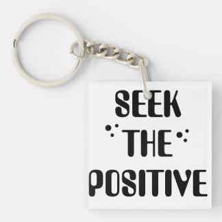 Porte-clés Citation sur la Mentalité Positive | Cherchez le P