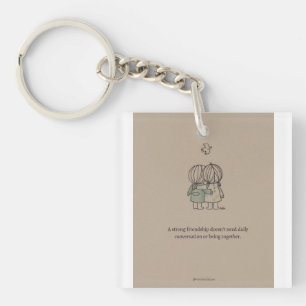 Porte-clés "Citation sur l'amitié véritable "