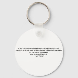 Porte-clés Citation végétarienne de Tolstoy