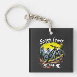 Porte-clés Citations amusantes de l'amoureux du vélo d'aventu