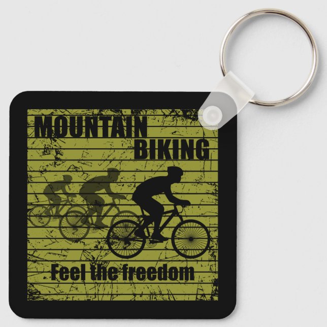 Porte-clés citations inspirantes à vélo (Dos)