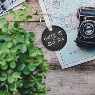 Porte-clés Citer stoïque gris minimaliste