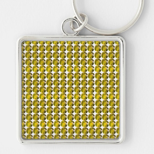 Porte-clés Citrine Gemstone Art, Porte - clé Jaune (Devant)