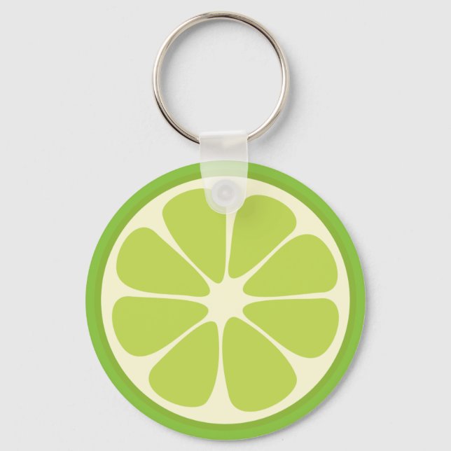Porte-clés Citron vert de citron vert jus d'été agrumes tranc (Recto)